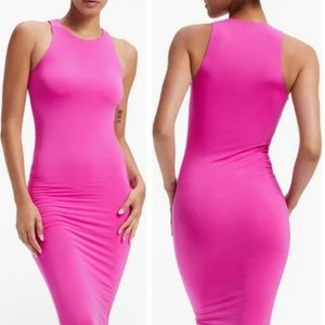 Good American Good Touch Cutaway Midi Dress Sz M